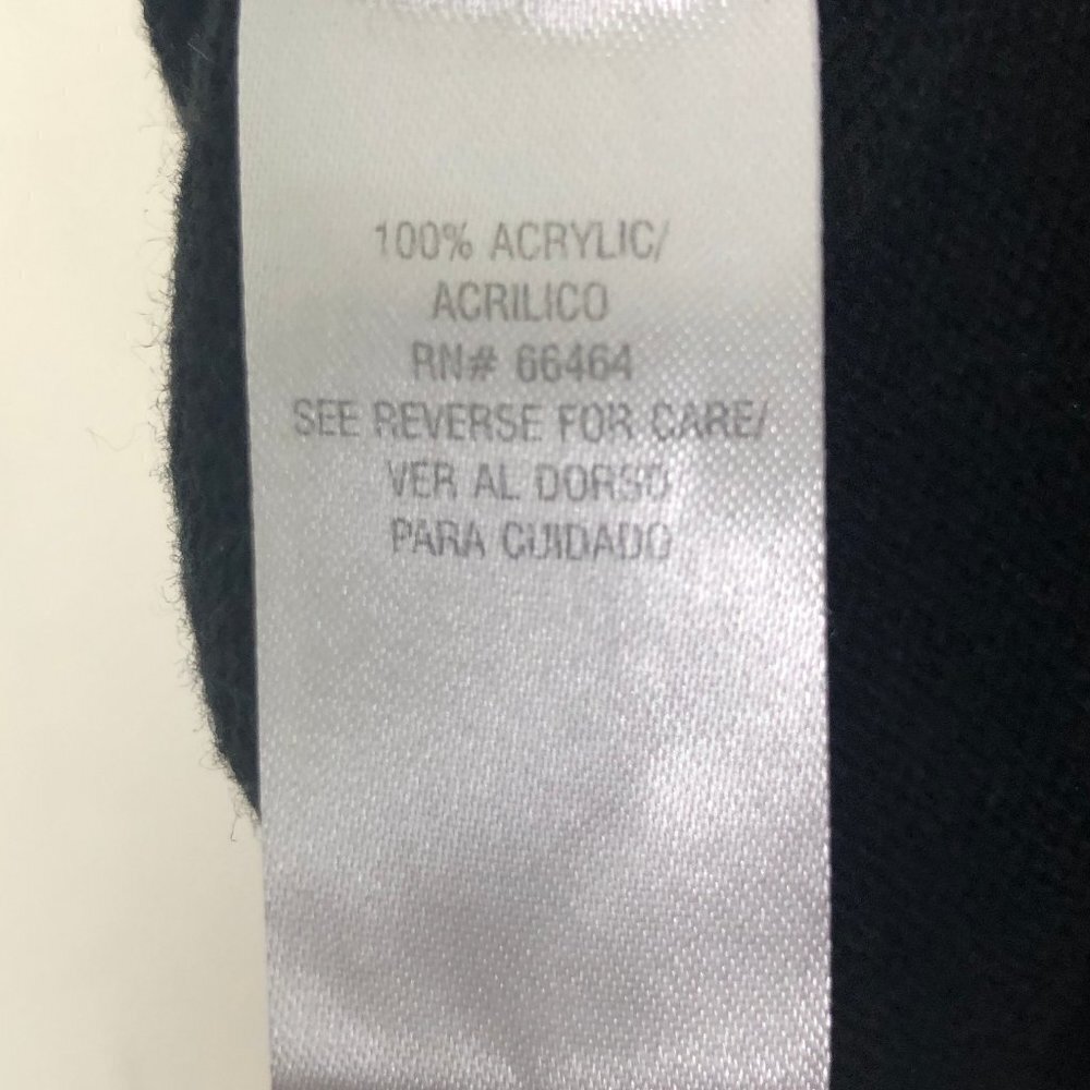 Sandra Darren Sweater Dress Color Black Cream and Gray Size PM - Picture 11 of 12